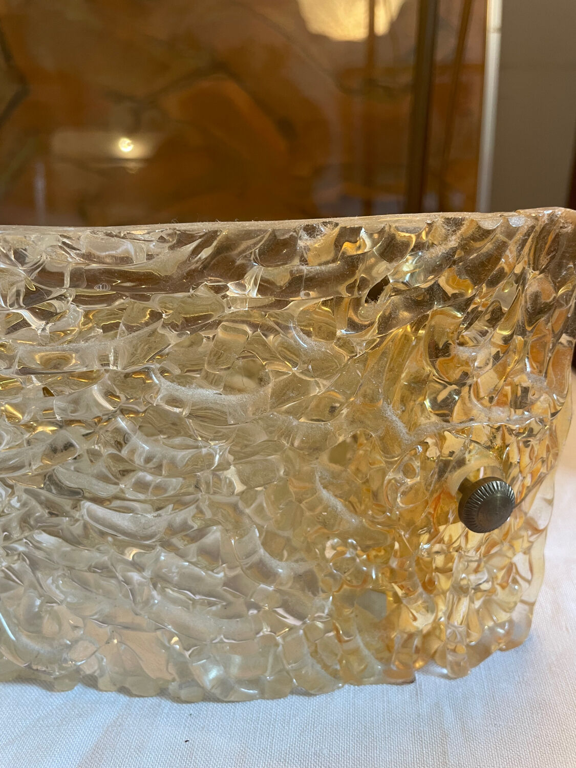 Worked glass wall lamp