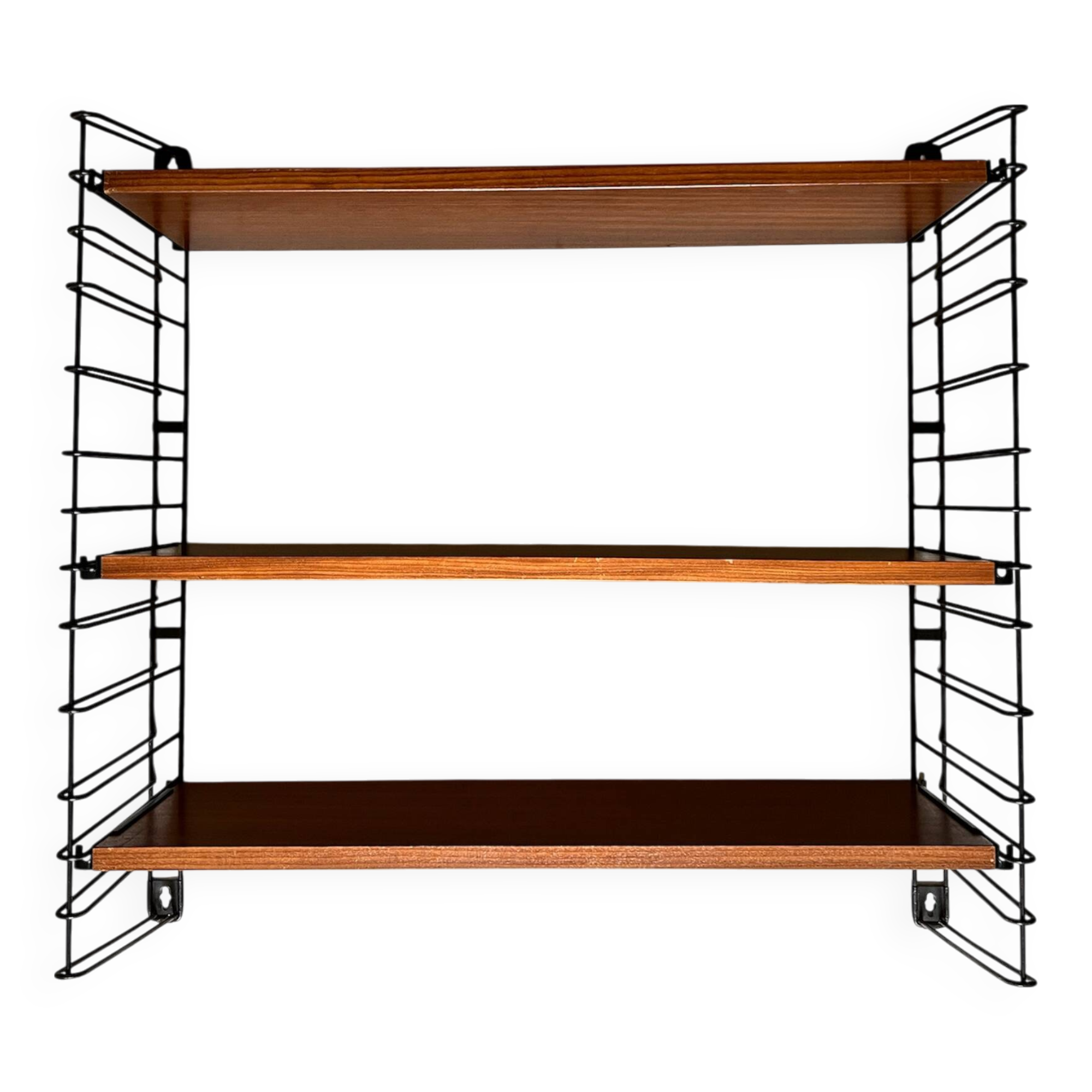 Scandinavian teak wall shelf bookcase ED. Tomado, Holland 1950