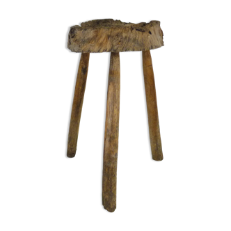 Old wooden tripod stool, 60s