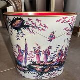 Silkscreened sheet metal paper basket 1960