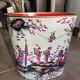 Silkscreened sheet metal paper basket 1960