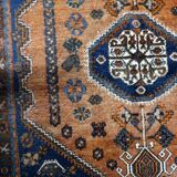 Antique Shiraz Gashkai handmade rug 155 x 207 cm 1920s