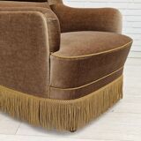 1970s, Danish set of two velour chairs, original condition