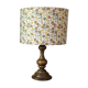 Vintage lamp | retro floral charm & turned solid wood base