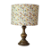 Vintage lamp | retro floral charm & turned solid wood base