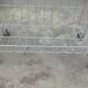 Rolling vintage store metal shelf