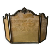 Fireplace screen in brass Louis XV style