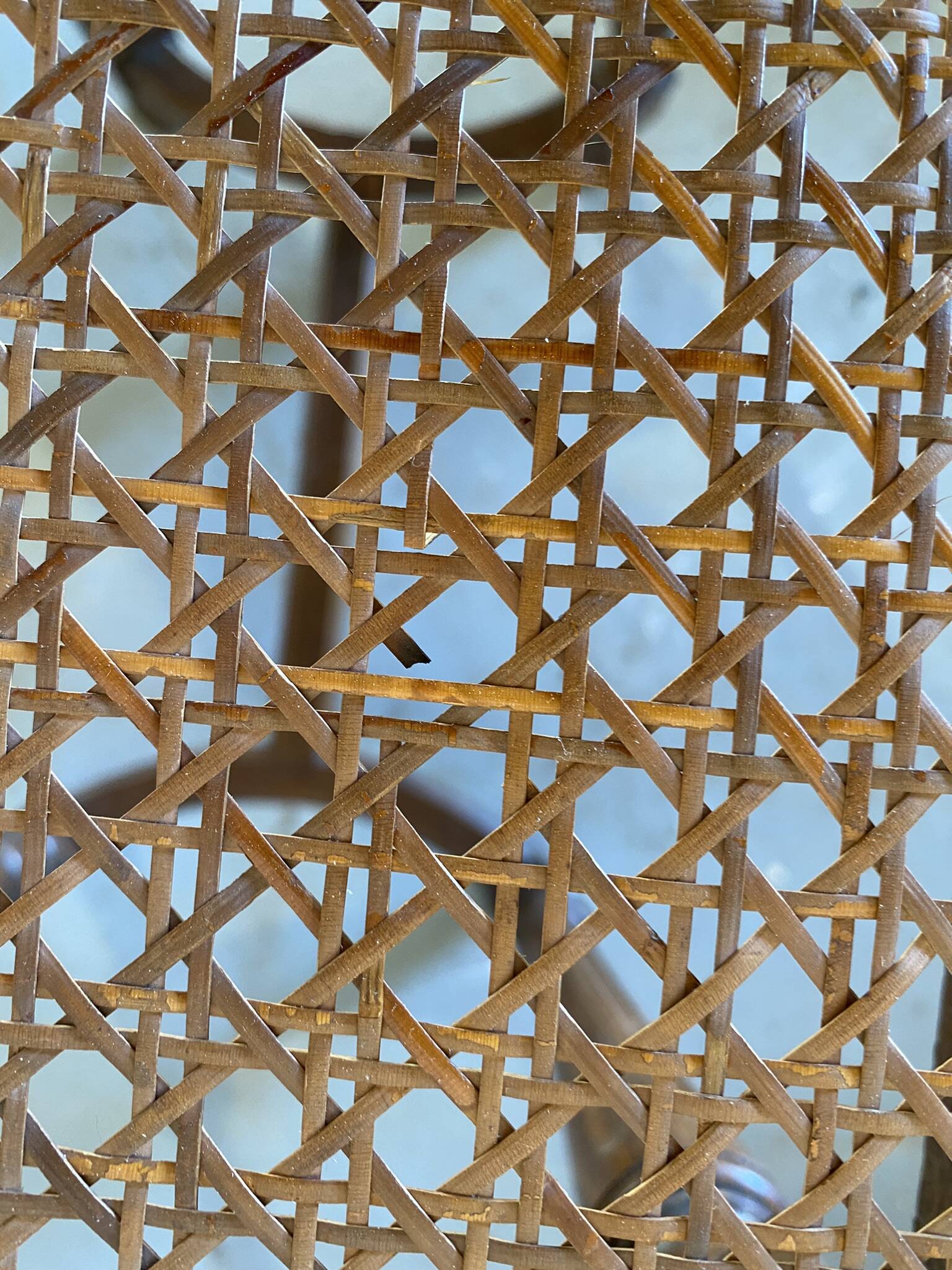 Louis XVI style caned piano stool