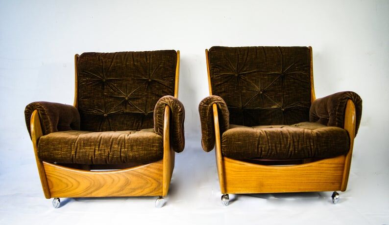 Paire de fauteuils du milieu de siècle en bois par G plan