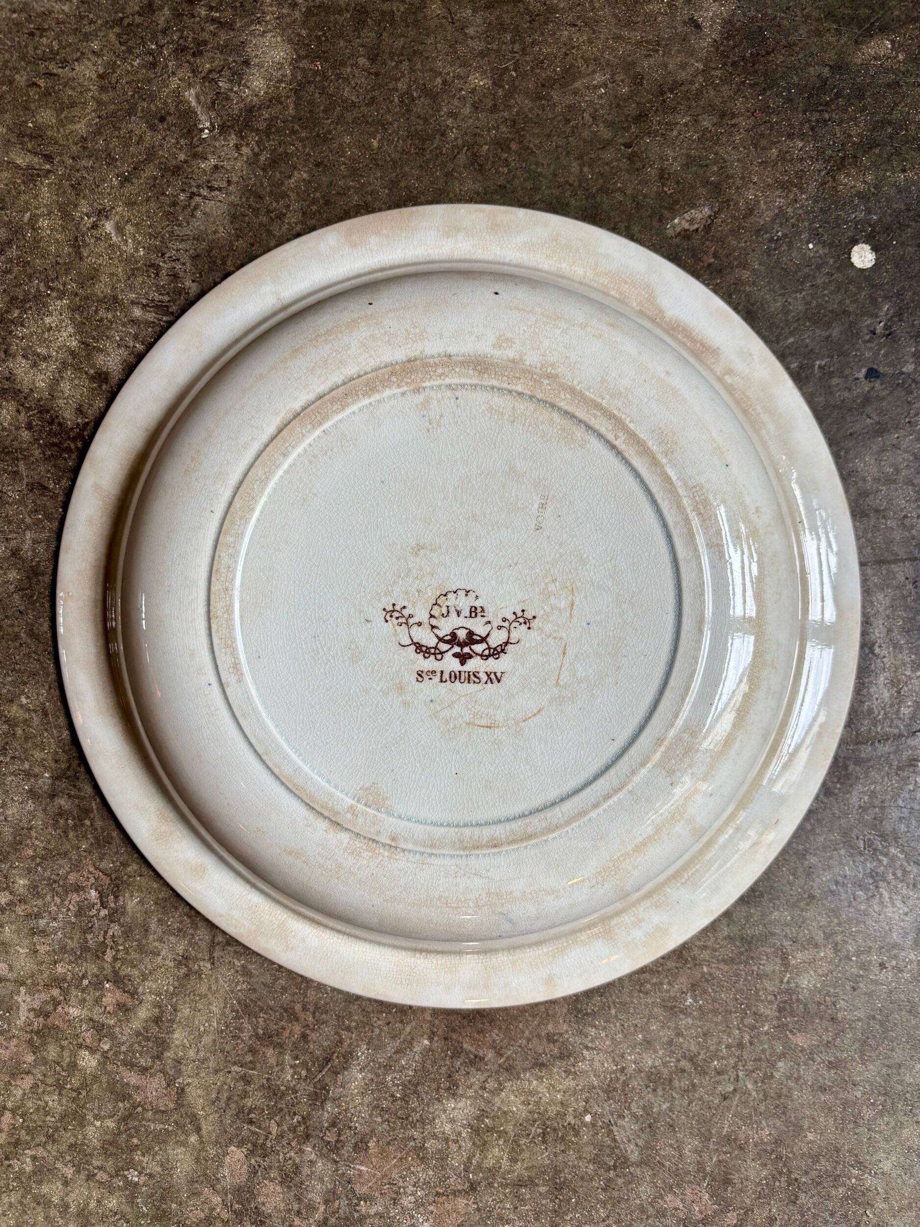 Round and hollow dish Jules Vieillard - Bordeaux in iron earth, service "Lou
