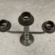 Vintage three-branch metal chandelier