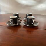 Christofle coffee set in porcelain and platinum