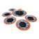 Vallauris orange cheese set