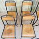 Rare suite de 8 chaises d’école stella