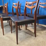 6 scandinavian vintage chairs circa 1970