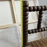 Turned wood corner chair