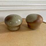 Vintage stoneware salt and pepper shaker