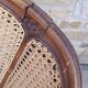 Caned armchair.