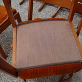 Series of 6 teak chairs 1970