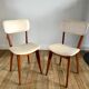 Pair of scandinavian chairs in skaï 50s