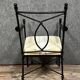Pair of vintage iron garden armchairs circa 1980