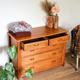 Commode en rotin vintage