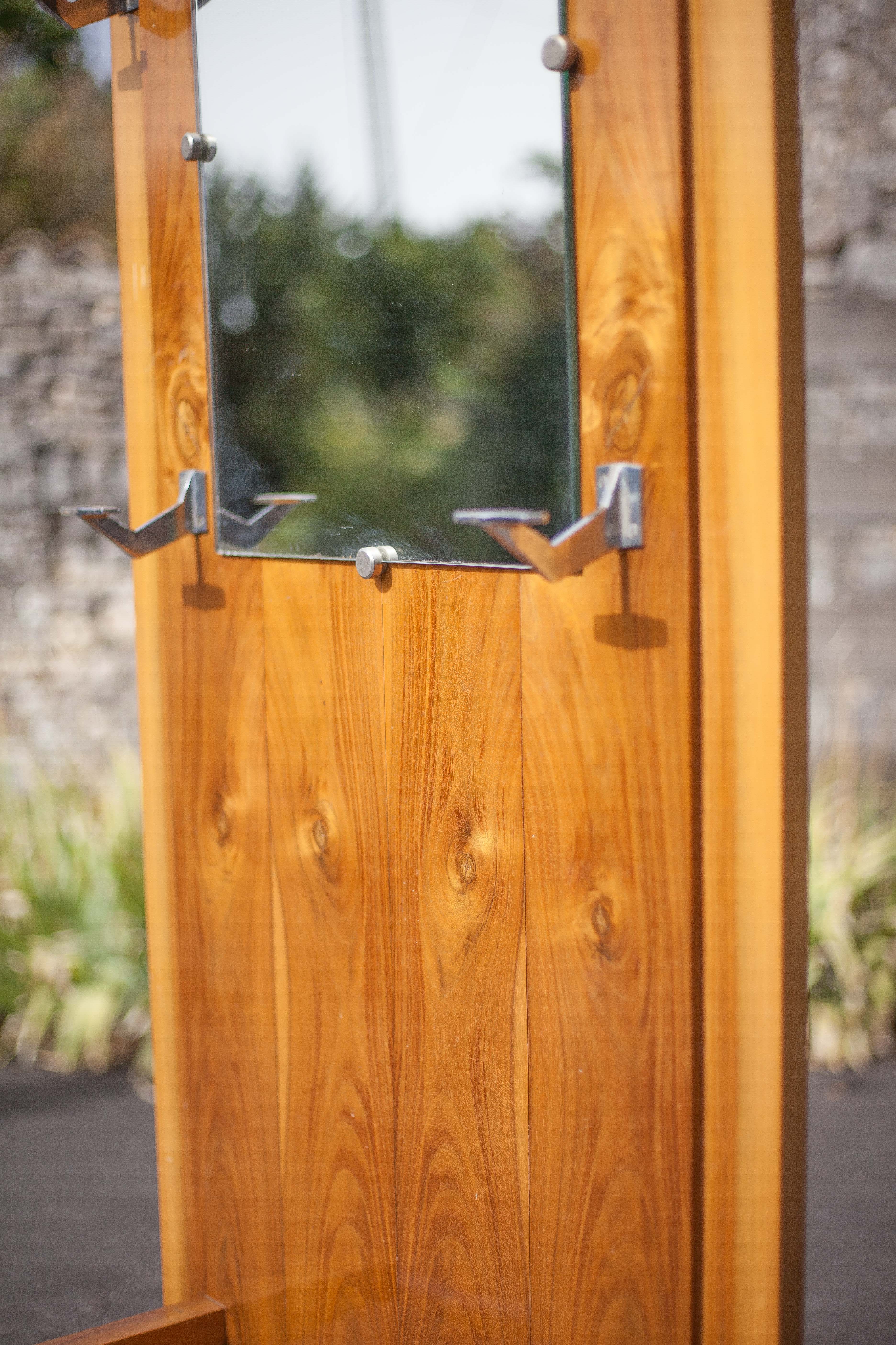 Porte-manteau art déco, porte-manteau bois, vestiaire, meuble hall d'entrée