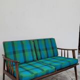 Vintage Scandinavian 2-seater sofa bench - 1950s