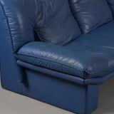 Nicoletti Salotti post-modern leather sofa, Italy 1980’s