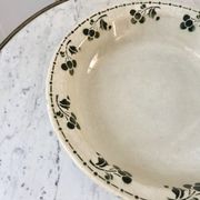 Hollow dish terre de fer badonviller model "cerisette" early twentieth century