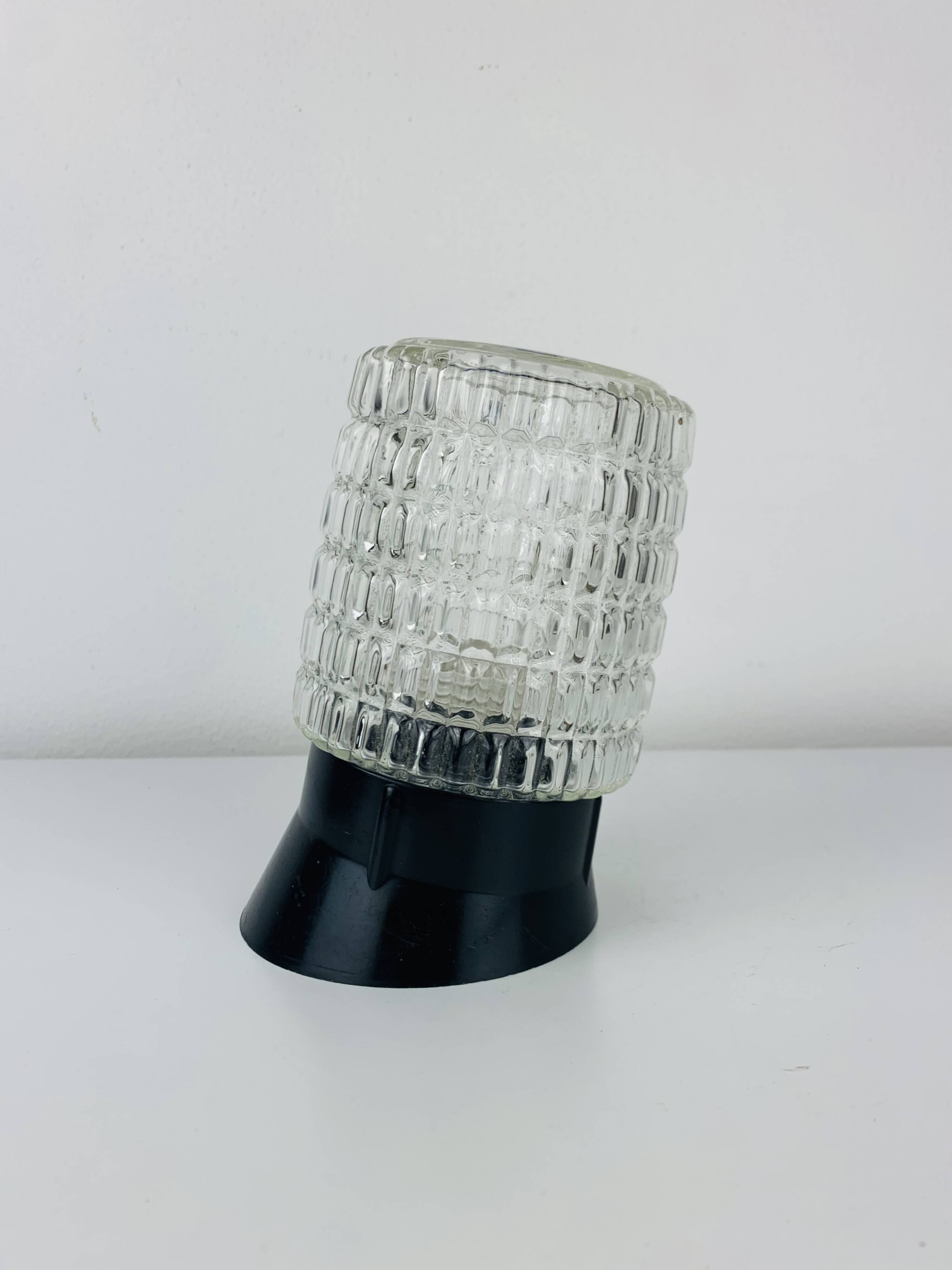 Arno vintage molded glass wall lamp, 1960s