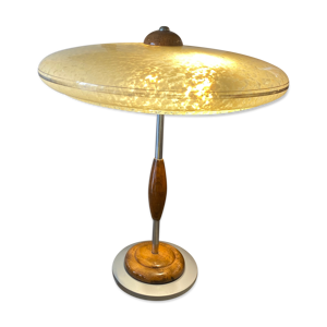 lampe en verre et bois - 1930