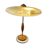 Lampe en verre et bois 1930