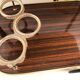 Bar trolley  in gold and formica 1960-1970