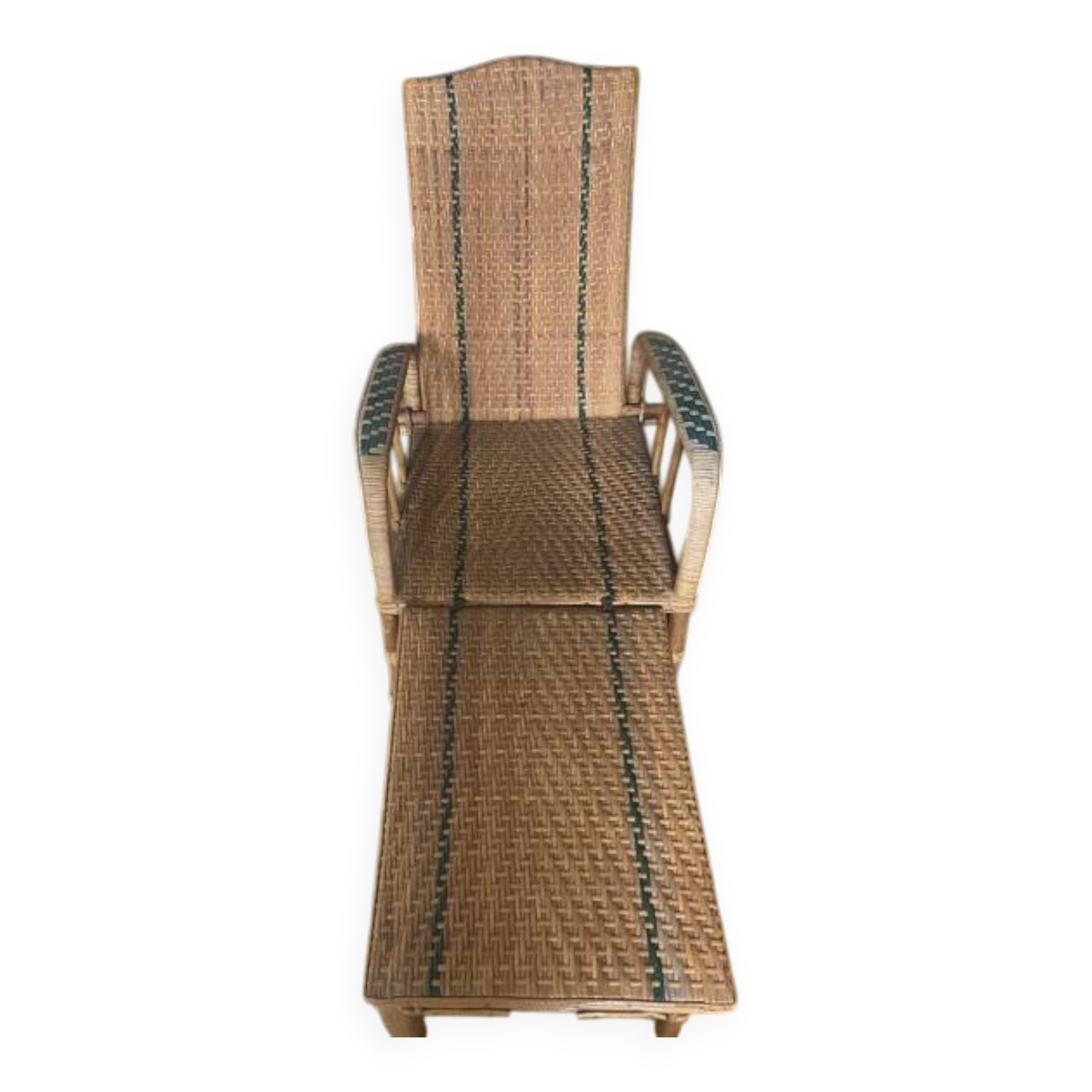 Early 20th century wicker chaise longue