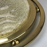 60s 70s Lamp Luminaire Plafoniere Flush Mount Ice Glass Space Age Design