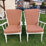 Pair of Baumann Eventail Armchairs - 1980s