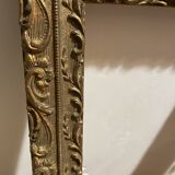Former wooden frame with gold moulding