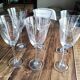 Set of 6 tulip shape wine glasses in voluted glass