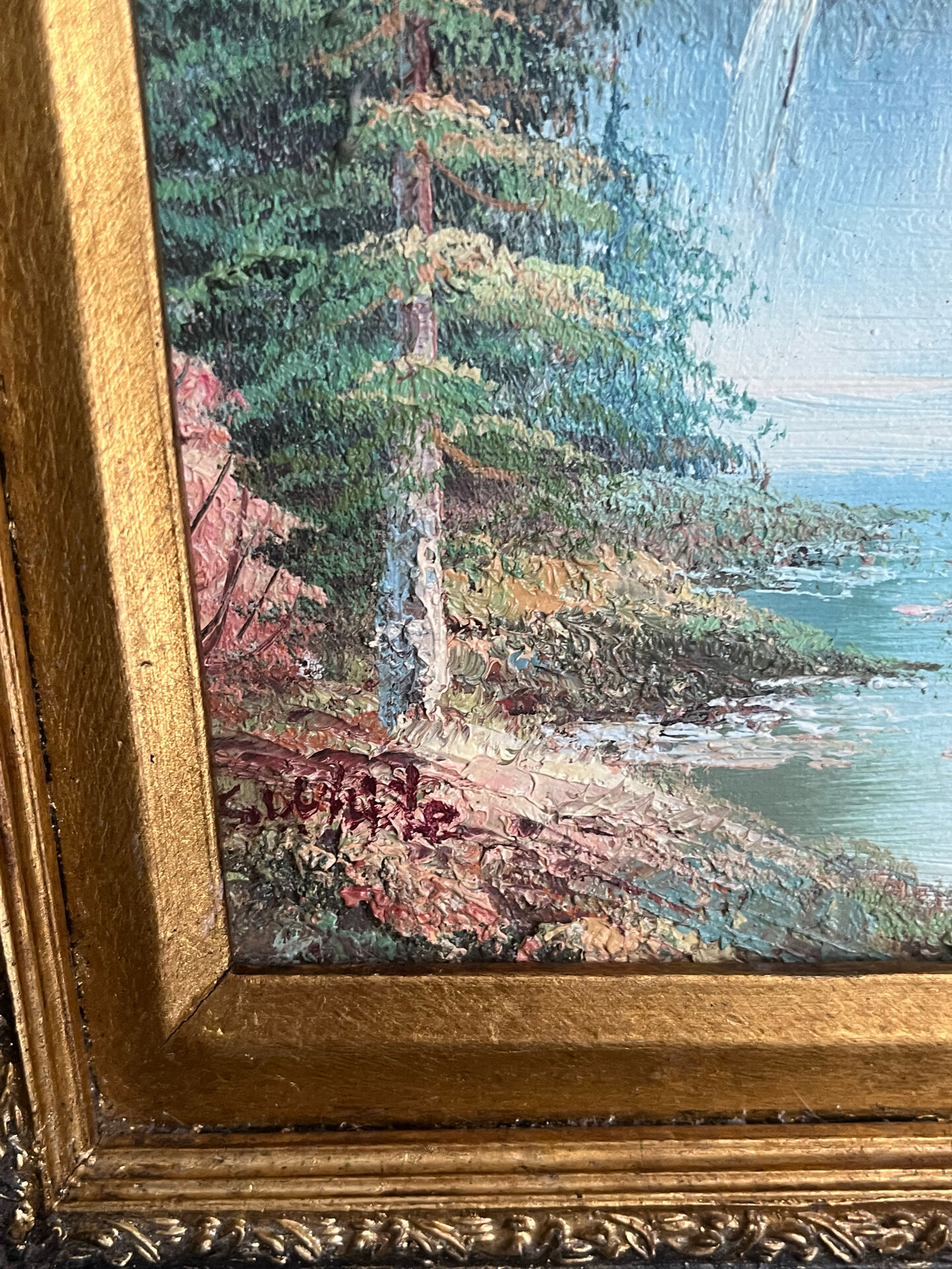 Landscape painting tableau