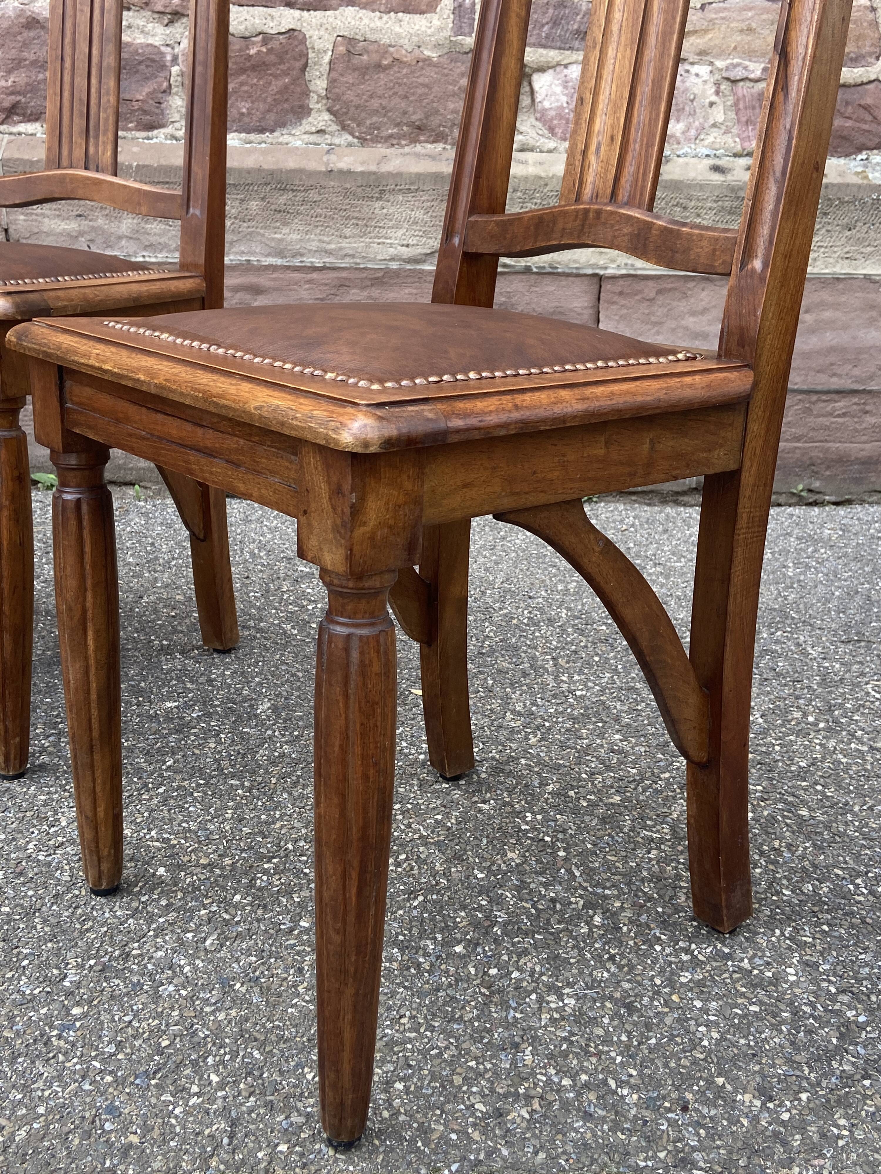 4 Art Deco dining chairs