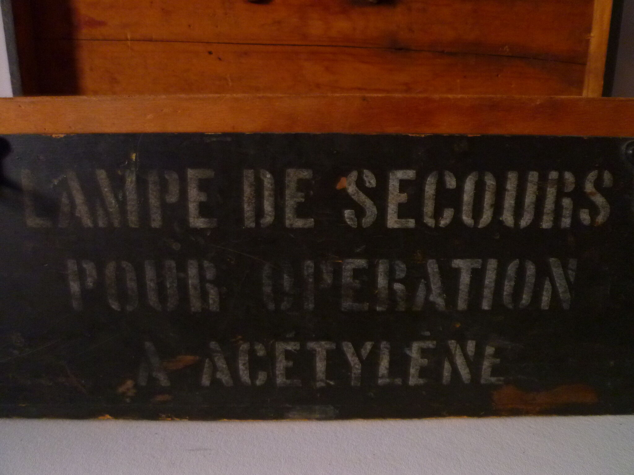Military Fund 14-18 wooden acetylene lamp