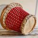 Woven rattan planter & scoubidou