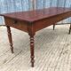 Antique farmhouse table in solid cherry wood with 4 drawers