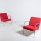 Ensemble de 2 fauteuils vintage style bauhaus d'ikea