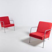 Ensemble de 2 fauteuils vintage style bauhaus d'ikea