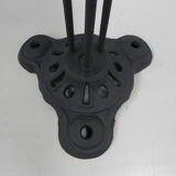 Steel bistro table on cast iron base