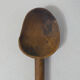 3 old small wooden spoons carved folk art
