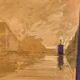 Vintage Surreal oil Painting by Gunar Thoren 1997