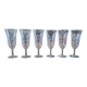 6 vintage champagne flutes